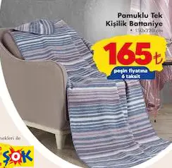 PAMUKLU TEK KİŞİLİK BATTANİYE PAMUKLU TEK KİŞİLİK BATTANİYE